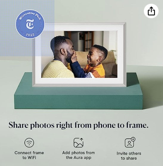 Aura Carver WiFi Digital Picture Frame in Clay