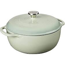 6 Quart Desert Sage Enameled Cast Iron Dutch Oven