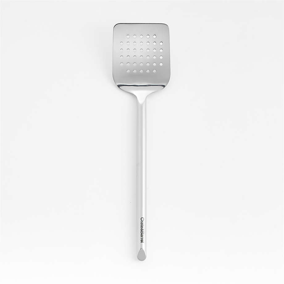 Crate & Barrel Stainless Steel Slotted Turner