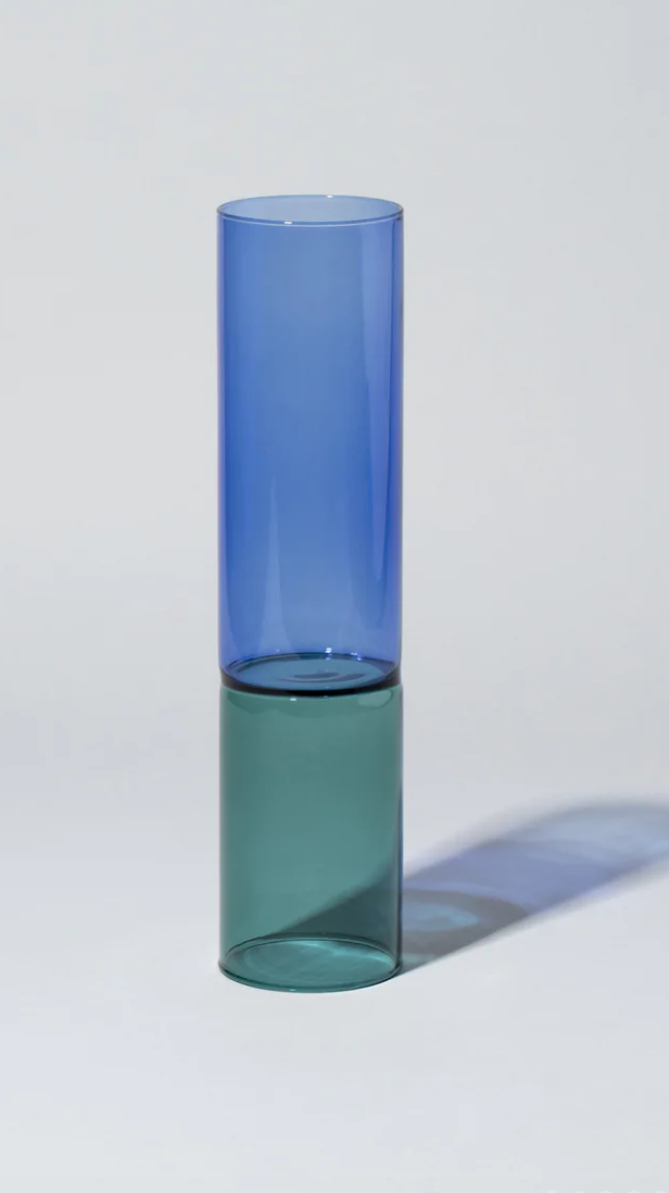Bamboo Vase (Medium, Blue/Green)