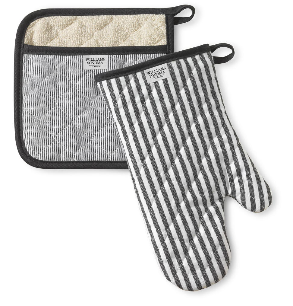Bay Stripe Oven Mitt & Potholder Set