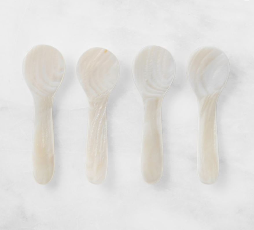 Caviar Shell Spoons, Set of 4