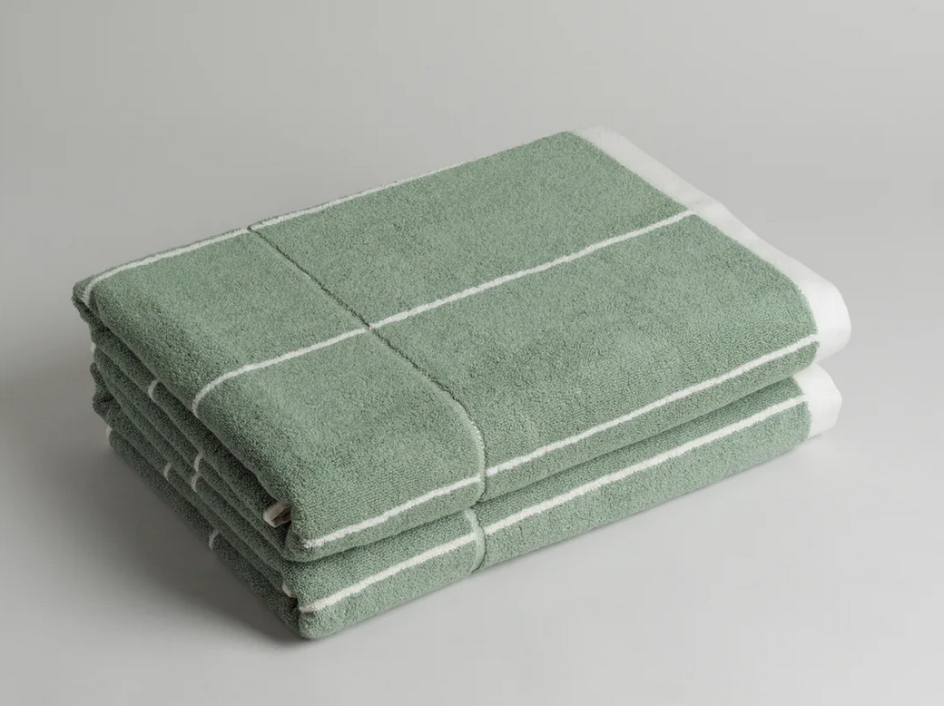 Baina - MILES BATH SHEET Sage & Chalk