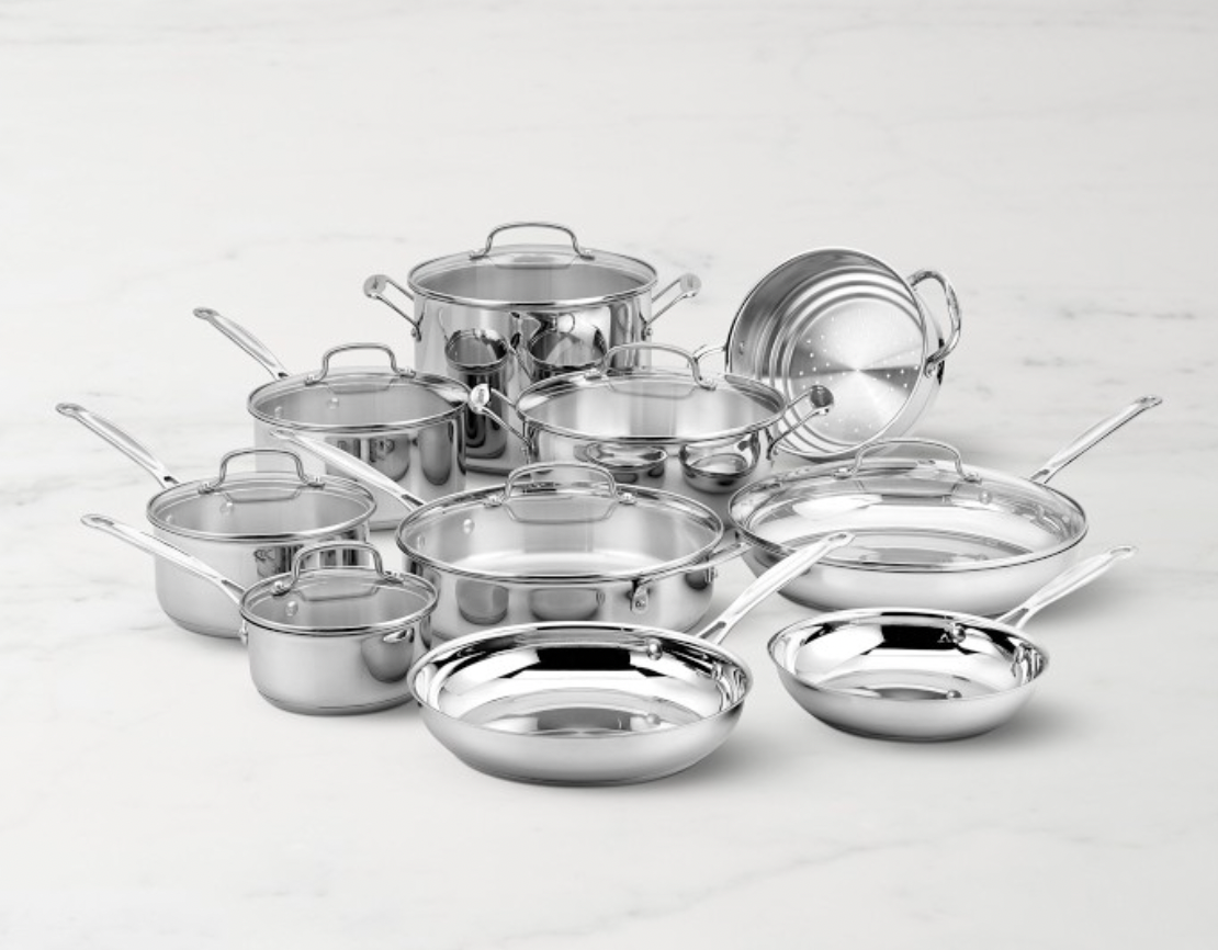 Cuisinart Chef's Classic Stainless-Steel 17-Piece Cookware Set