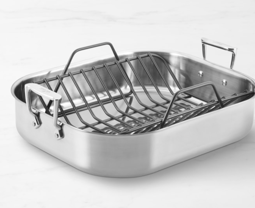 All-Clad Traditional Roasting Pan with Rack, Large