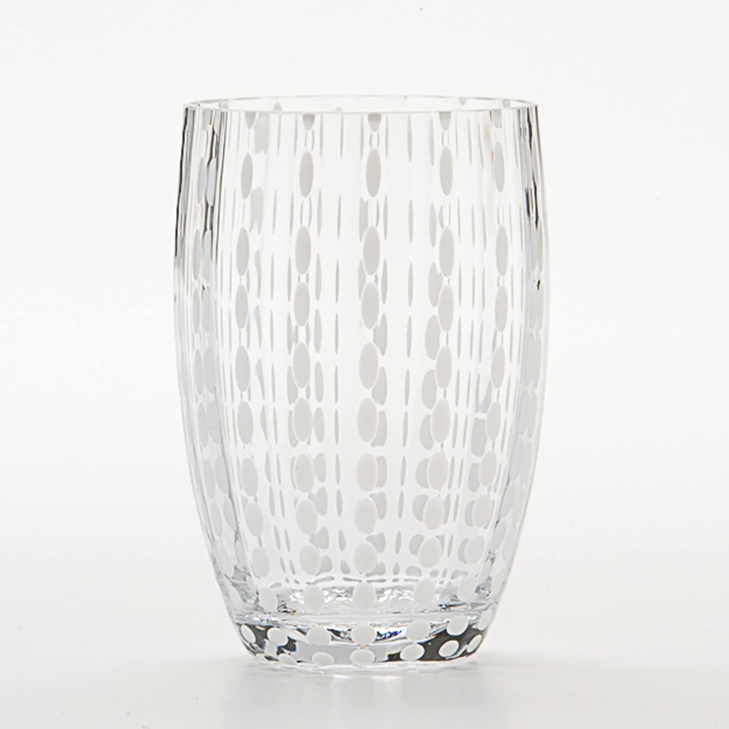 Zafferano Perle Glass Tumbler Transparent 11oz (Set of 2)