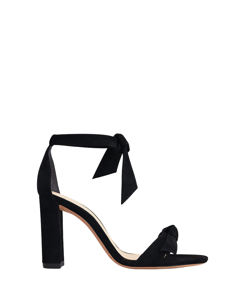 Clarita Block 90 in Black Suede