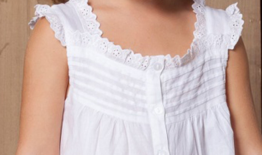 White cotton outlet dress girls