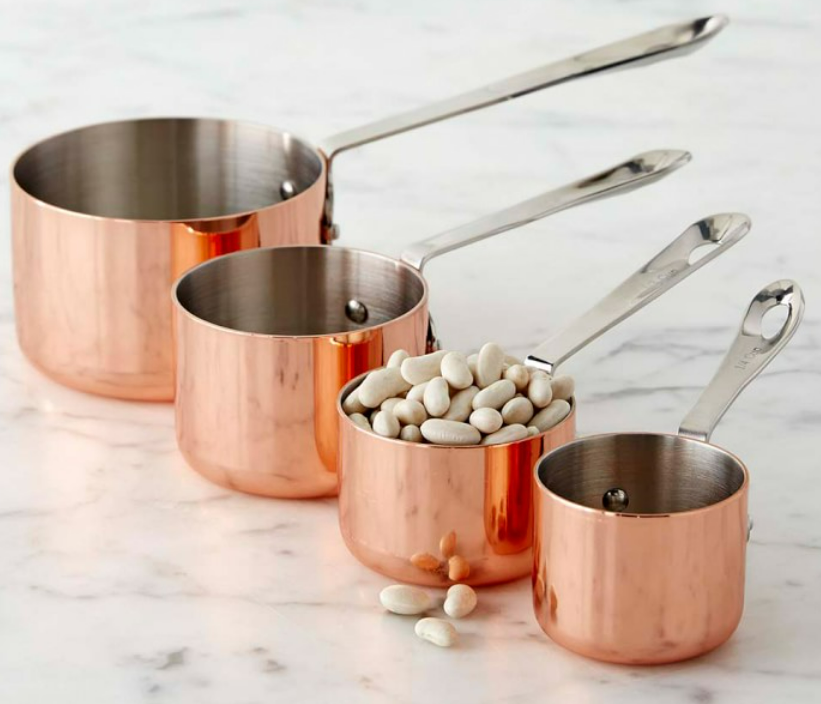 Copper Measuring Cups, Set of 4