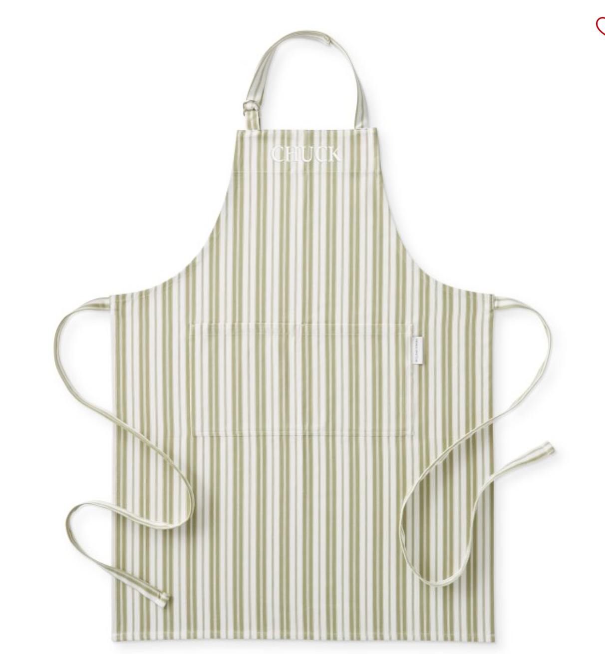 Classic Stripe Apron in Sage