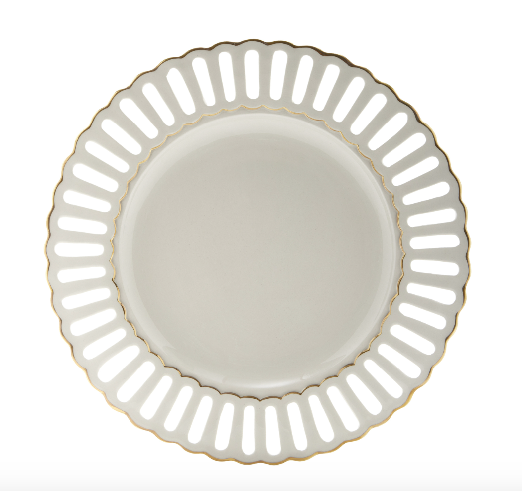 Balconata Creamware Dinner Plate