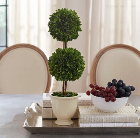 Boxwood Topiary in Ceramic Pot