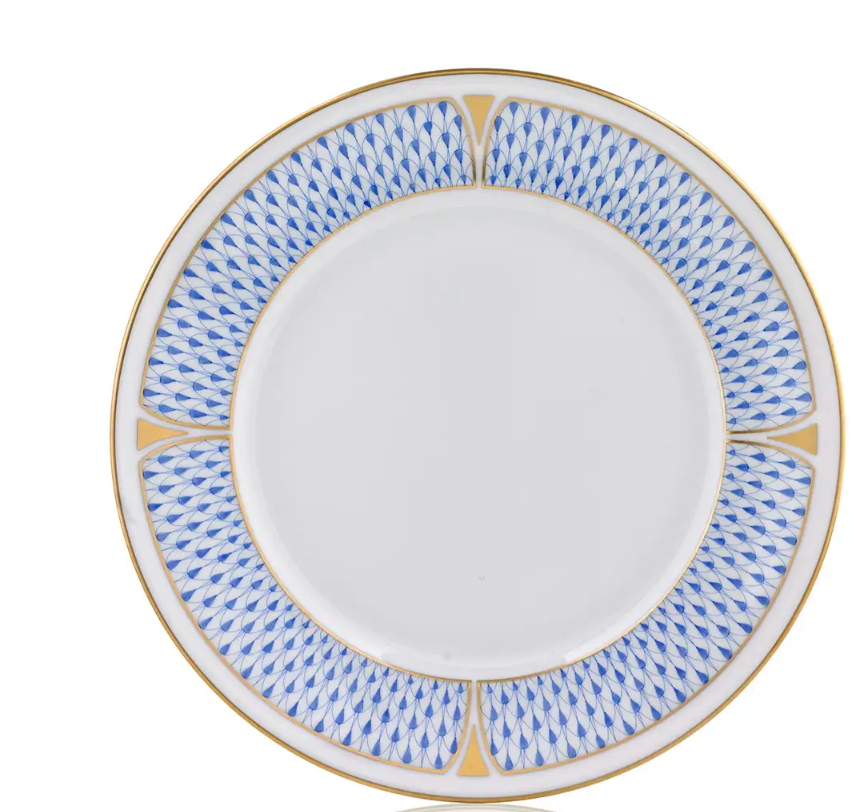 Art Decco Blue Salad Plate