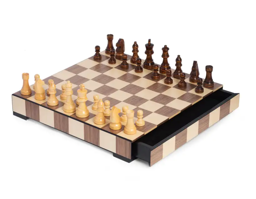 Bey-BerkWood Matte Inlay Chess/Checkers Set