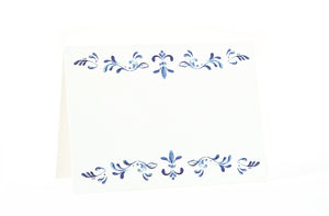 Blue and White Place Cards