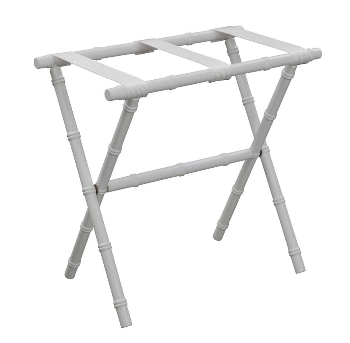 Bamboo Luggage Rack with Nylon Straps