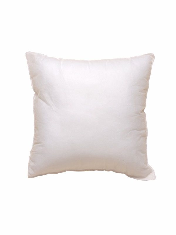 Front view of Tooth Fairy pillow insert showcasing square shape and plump cotton fill on white background