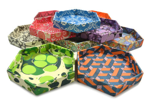 5" Honeycomb Tray - Romero Vintage Rose Print (Footless)