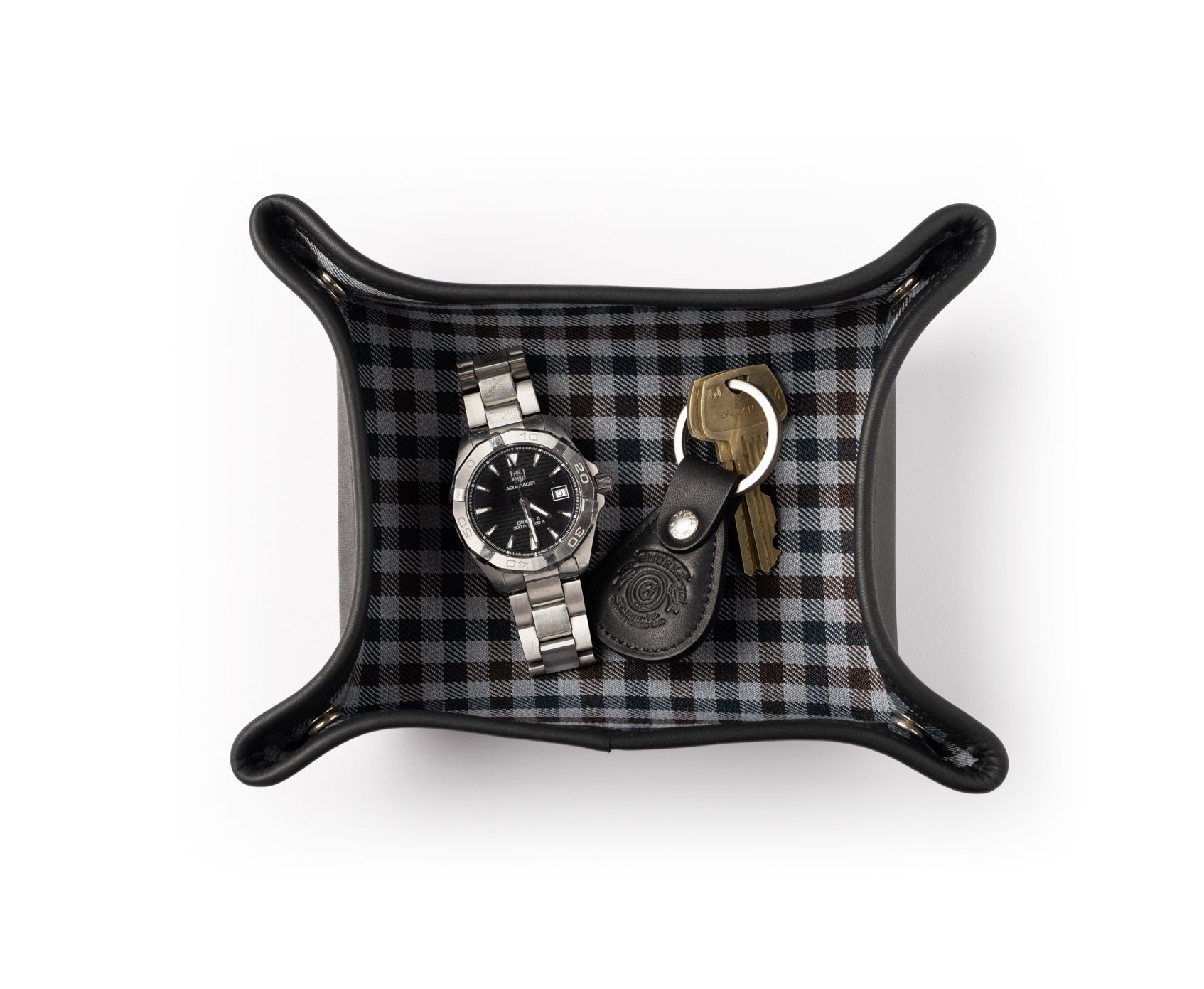 Folding Snap Tray No. 58 in Vintage Leather
