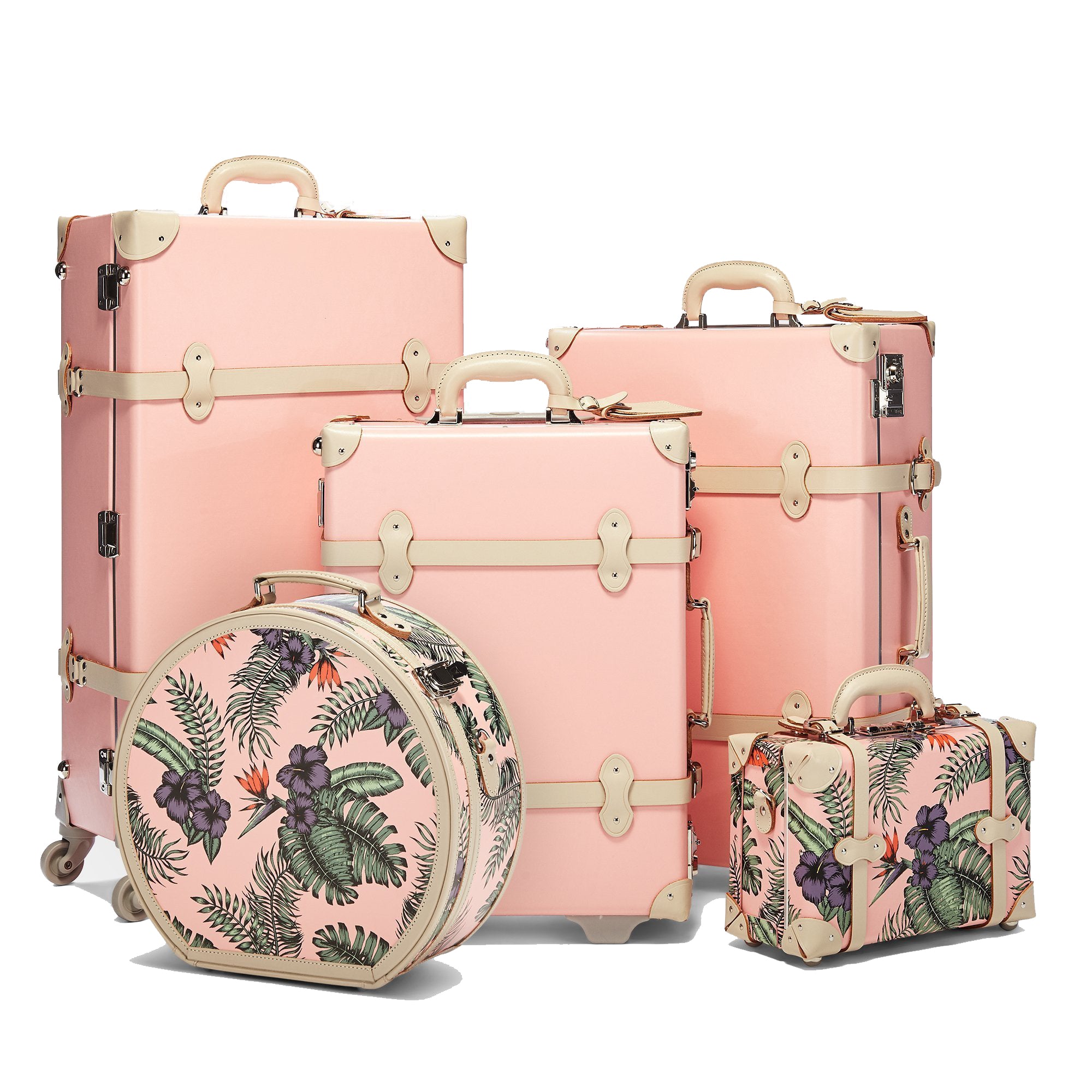 The Botanist Stowaway in Pink | Vintage-Inspired Check-In Luggage