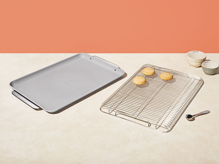 Cooling Rack + Large Baking Sheet Duo, Oven Safe, Non-Toxic Coating