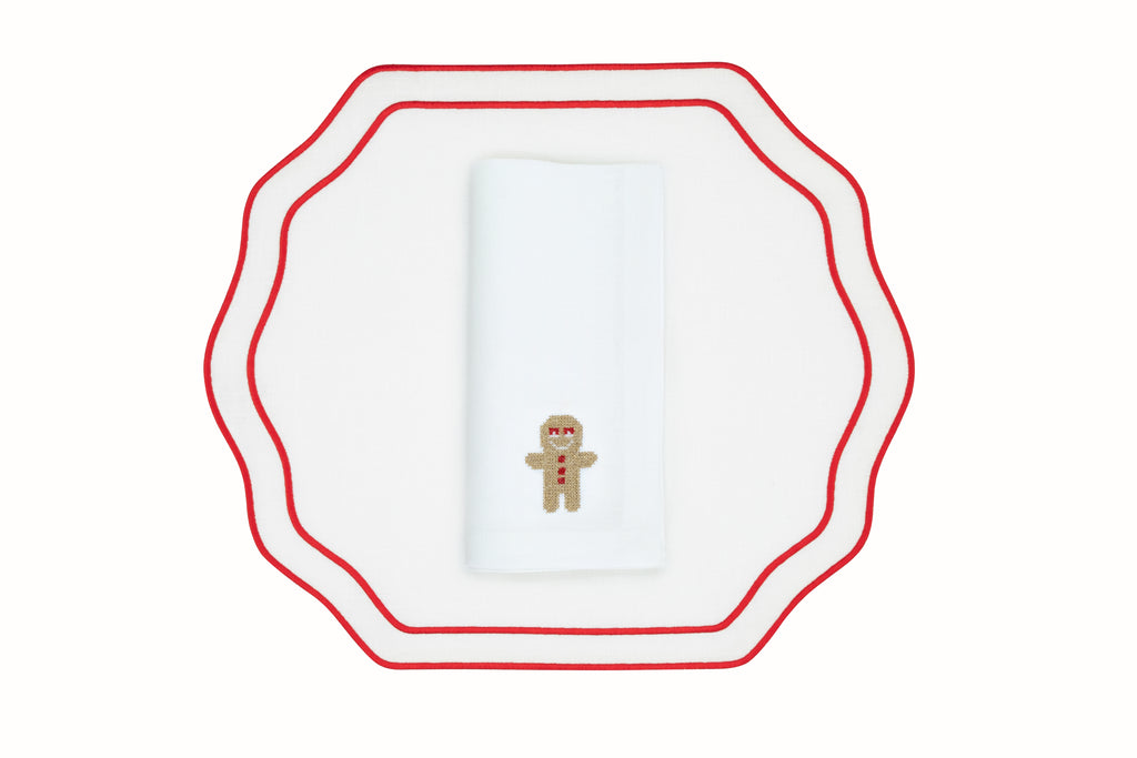 Gingerbread Napkin and Stucco Placemat, Set of 2