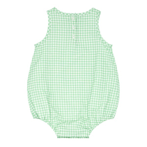 Baby Boy's Palm Gingham Bubble Romper