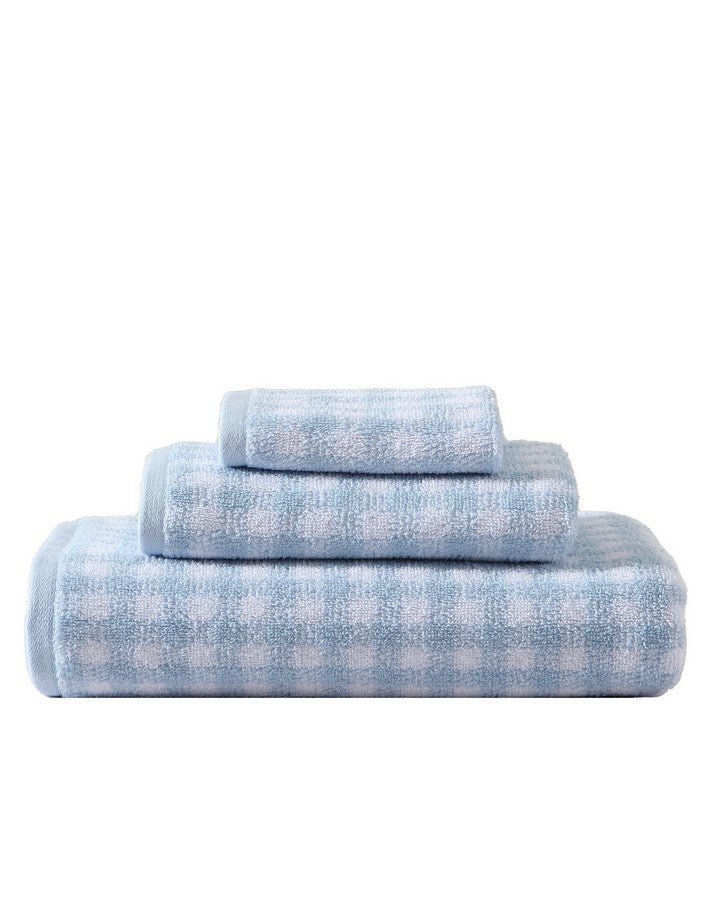 Blue Cotton 3 Piece Towel Set