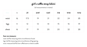 Girl's Linear Citrus Ruffle Strap Bikini