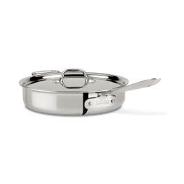 D3 Stainless 3-ply Bonded Cookware, Saute Pan with lid, 3 quart