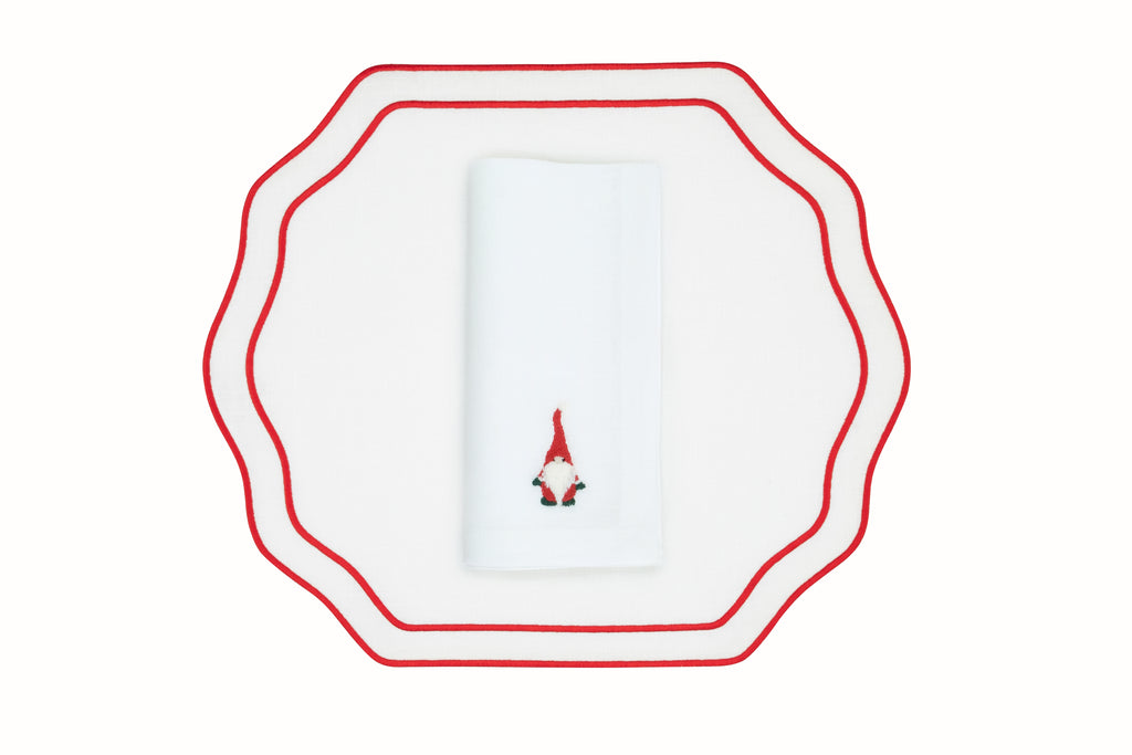 Gnome Napkin and Stucco Placemat, Set of 2
