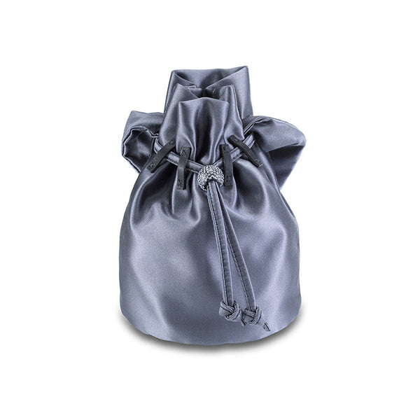 Grace Pouch Petite in Iron Satin | Over The Moon