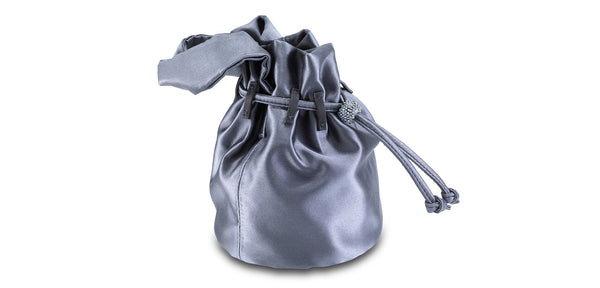 Grace Pouch Petite in Iron Satin | Over The Moon