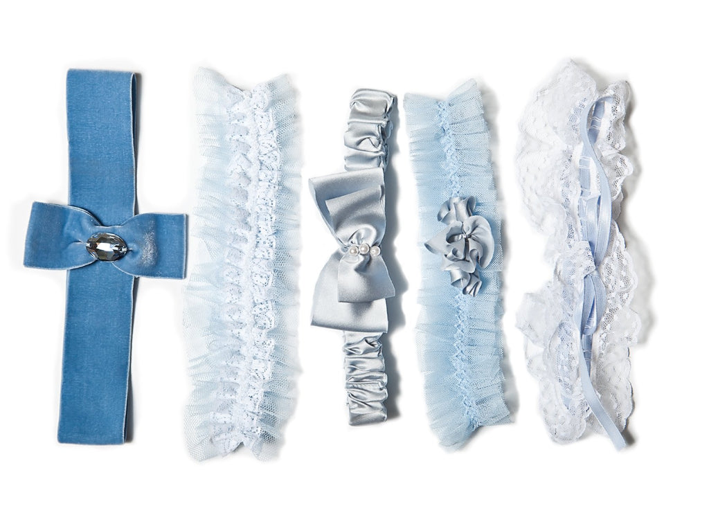 Ava Lace Garter Large (23"-29") / Blue Ava Lace Garter Large (23"-29") / Blue