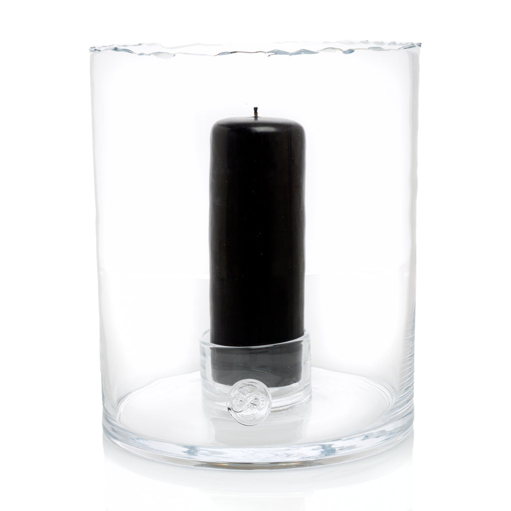 Bob Scissor-Cut Glass Hurricane Candle Holder