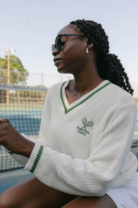 Hamptons Tennis V-Neck Sweater