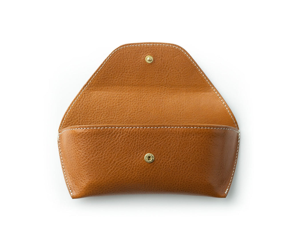 Hard Sunglass Case No. 251 | Vintage Chestnut Leather Eyewear Case | Ghurka Chestnut