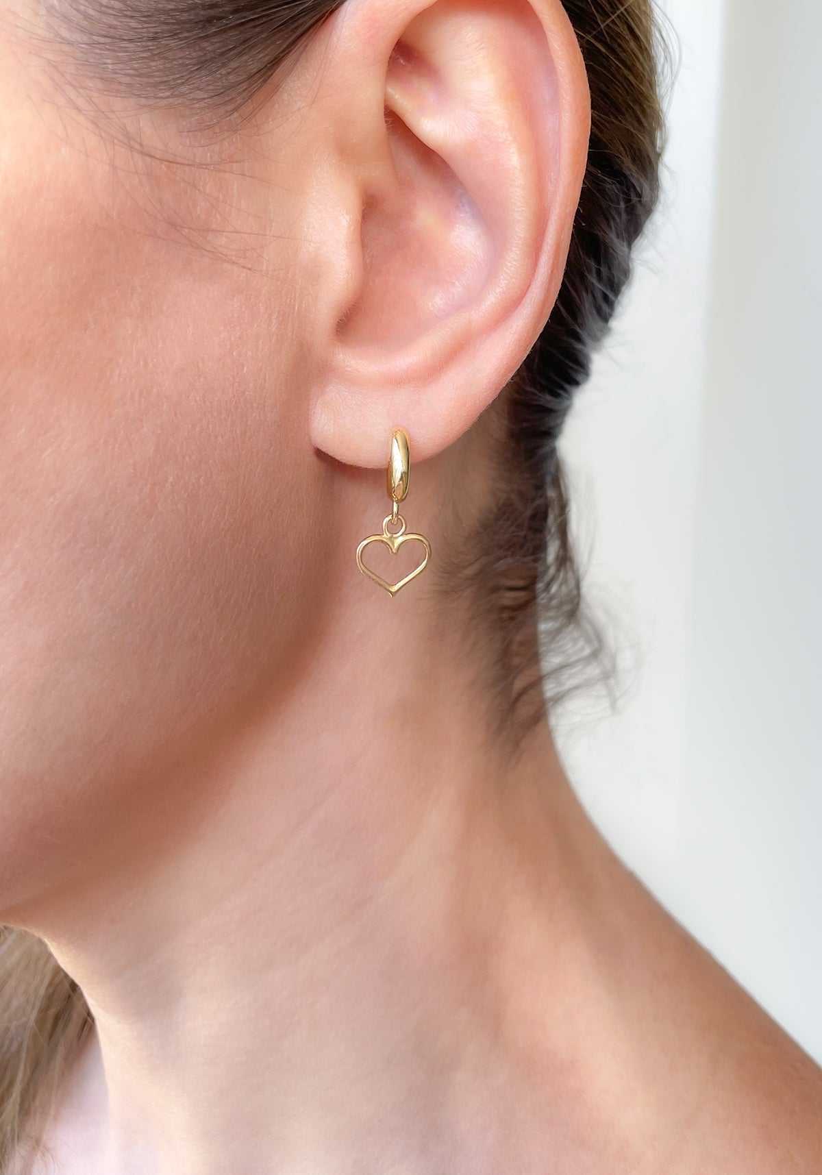 Petits Coeurs Gold Hoop Earrings