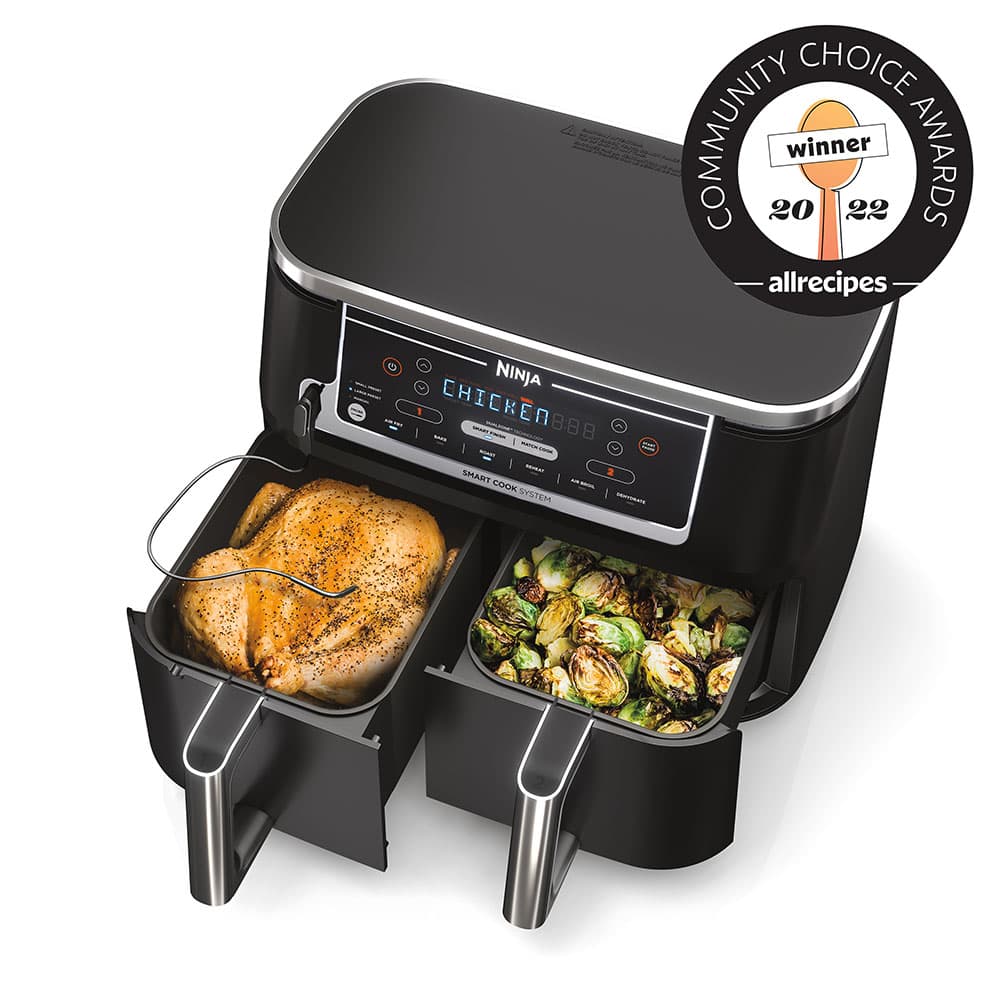 6-in-1 10-qt. XL 2-Basket Air Fryer with Smart Cook System