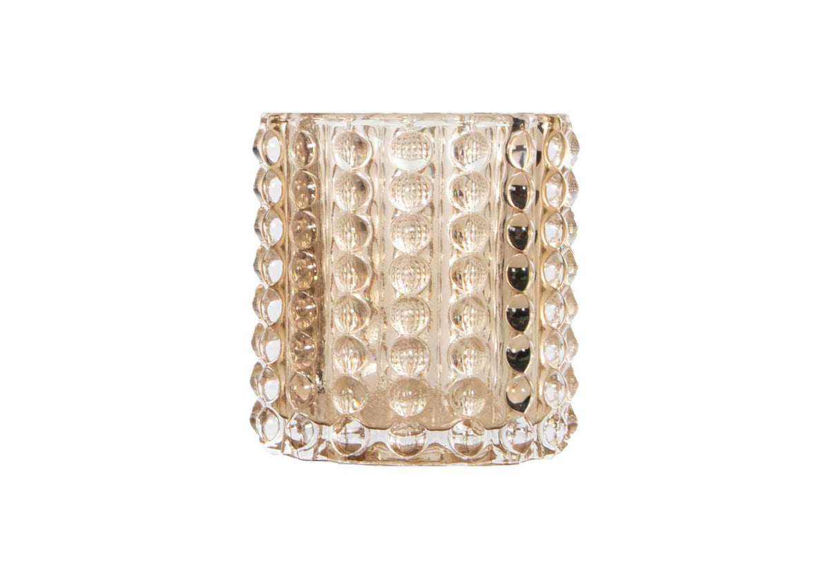 Zoe Hobnail Vase - Amber