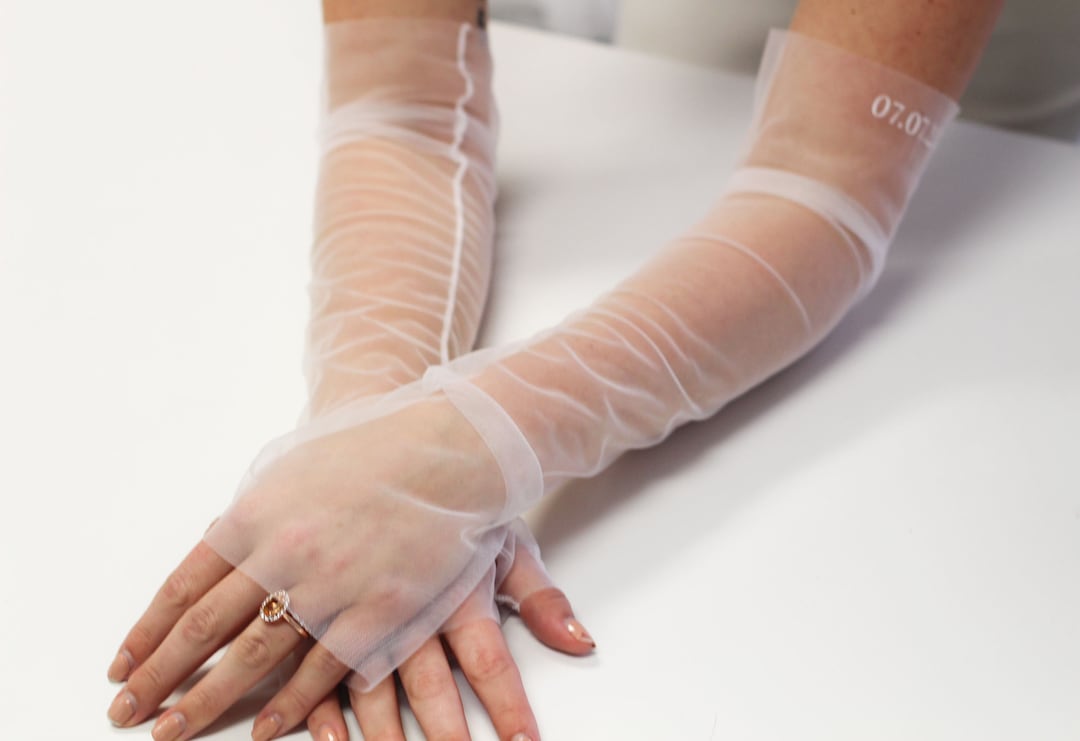 Bridal Gloves, Tulle Fingerless Sleeves