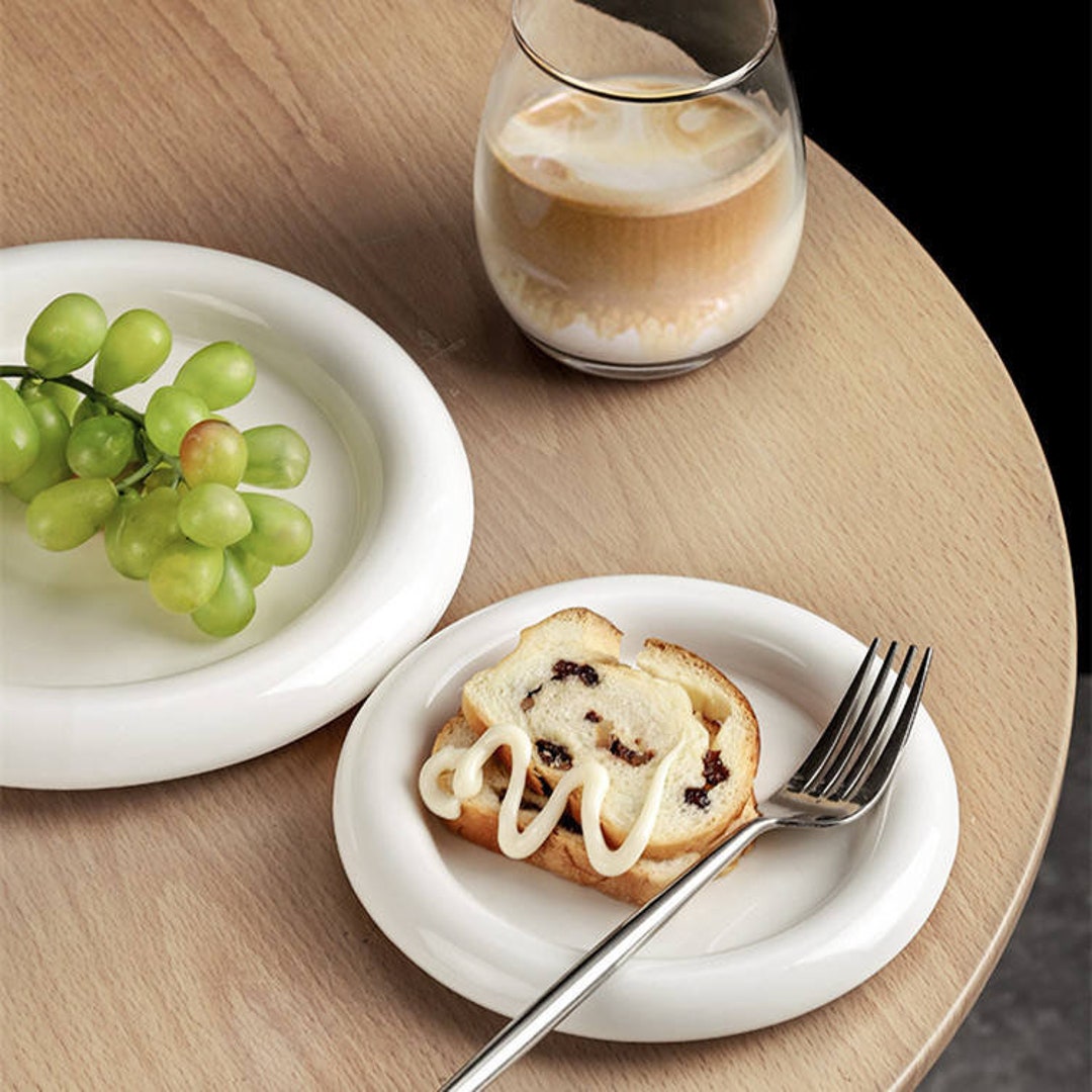 Chubby Plate Ceramic Minimalist Aesthetic Tableware Kitchenware Plates