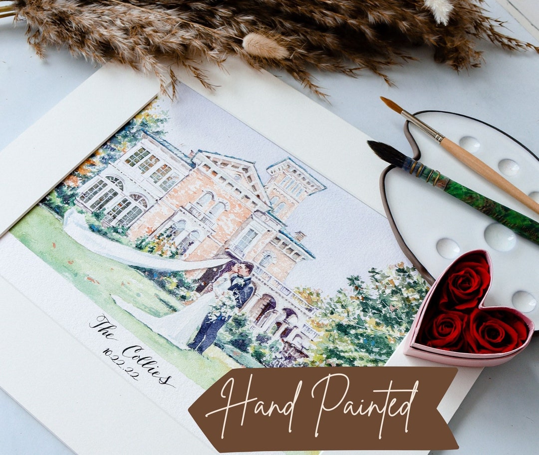 Bride And Groom Portrait | Personalized Wedding Painting