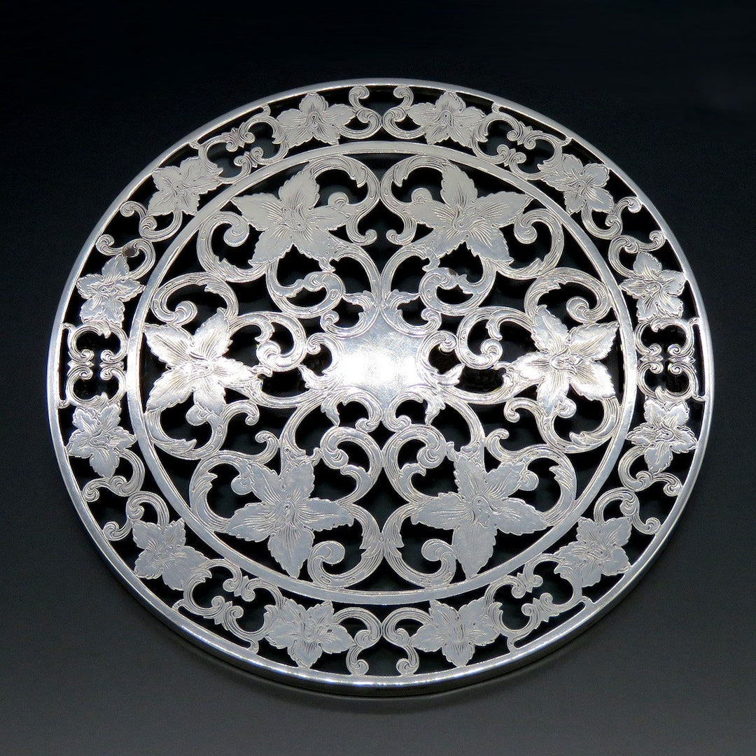 Antique Webster Sterling Silver Trivet
