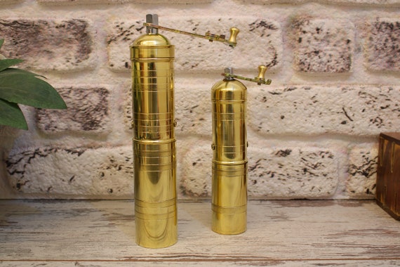 Brass Salt and Pepper Mills - Set of 2