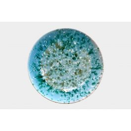 BLUE & GREEN STAINED SHARING SALAD BOWL