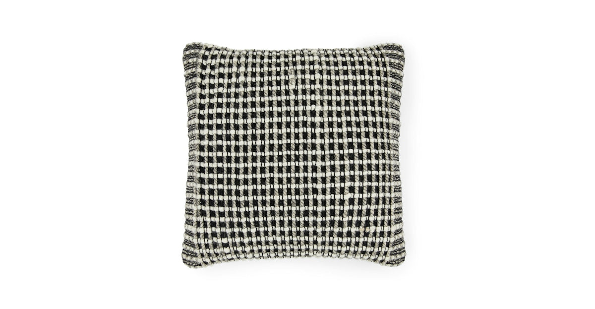 Black Weave Large Pillow