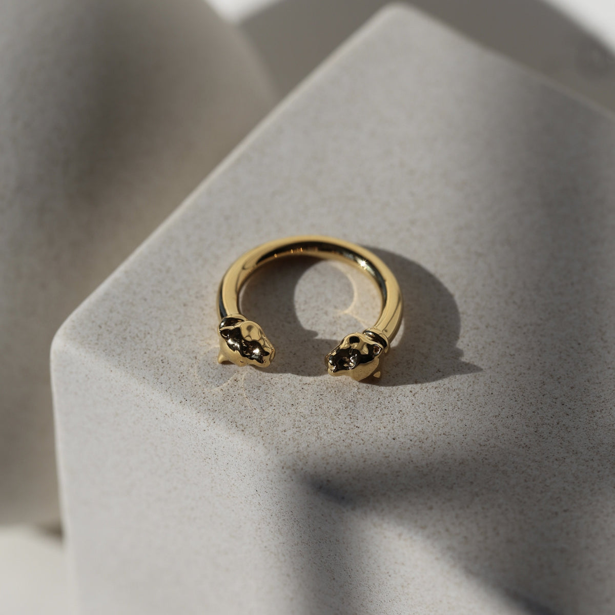 Open Leopard Ring in Yellow Gold