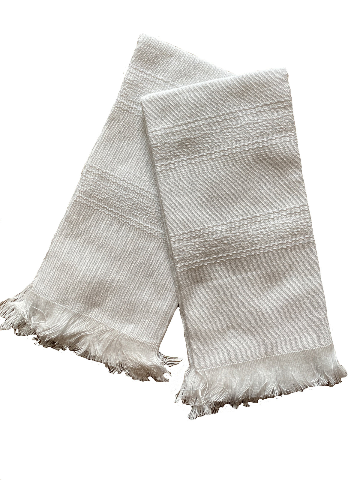 All Cotton Handwoven Towel in White