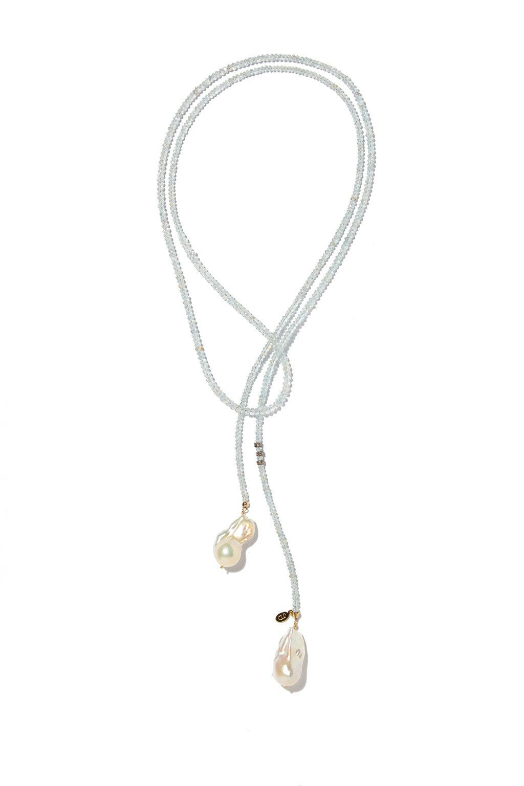 Classic Gemstone Lariat with Diamond Accent